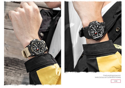 50M Water Resitant Clock Alarm 1545D Dual Display Wristwatch Quartz Military Watch Sport New Mens Watch The Clothing Company Sydney