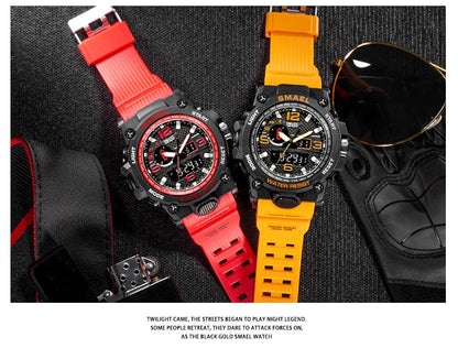 50M Water Resitant Clock Alarm 1545D Dual Display Wristwatch Quartz Military Watch Sport New Mens Watch The Clothing Company Sydney
