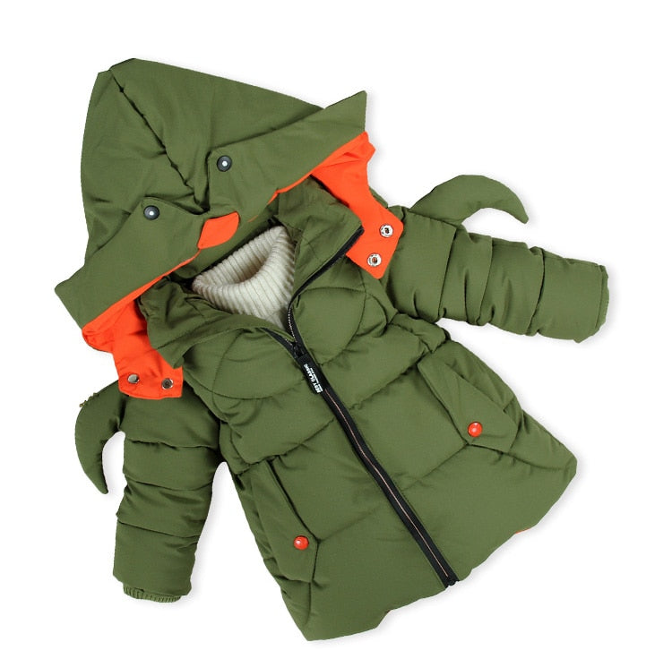 Army Green Children Boys Hooded Coat Parka Big Kids  Winter Overcoat Fashion Boys Jacket Overcoat The Clothing Company Sydney