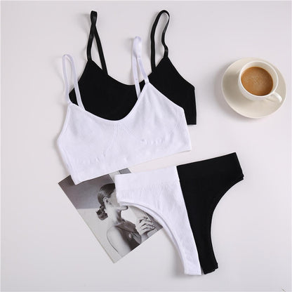 2 Piece Bra Lingerie Underwear Bralette Ribbed Tops Brassiere Basic Stretchy Tank Crop Tops Set The Clothing Company Sydney