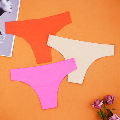 3 pack Seamless Thongs Underwear Panties Ice Silk Sports Intimate Panty G String Underpants The Clothing Company Sydney