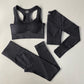 3 Piece Fitness Women Yoga Set Seamless Sportswear workout sport leggings+top+Bra Gym Set Woman Gym Clothing shorts sets 2021 HOT The Clothing Company Sydney