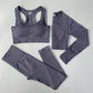 3 Piece Fitness Women Yoga Set Seamless Sportswear workout sport leggings+top+Bra Gym Set Woman Gym Clothing shorts sets 2021 HOT The Clothing Company Sydney