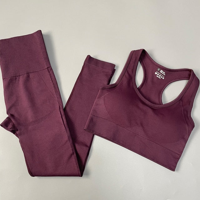 3 Piece Fitness Women Yoga Set Seamless Sportswear workout sport leggings+top+Bra Gym Set Woman Gym Clothing shorts sets 2021 HOT The Clothing Company Sydney