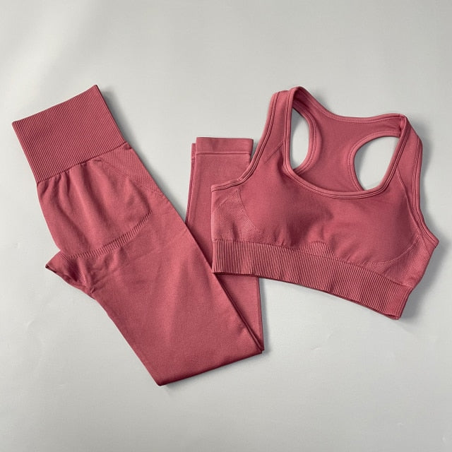 3 Piece Fitness Women Yoga Set Seamless Sportswear workout sport leggings+top+Bra Gym Set Woman Gym Clothing shorts sets 2021 HOT The Clothing Company Sydney