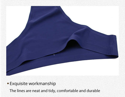 2 Pack Underwear Panties Seamless Big Size Low Rise Sexy Women Ice Silk Bikini Briefs Solid T-Back Tanga Lingerie The Clothing Company Sydney