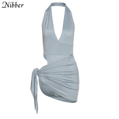 2 Piece Beach Vacation Wear Basic Bikini Bodysuit Skirts For Women's Clothing Suit Set The Clothing Company Sydney
