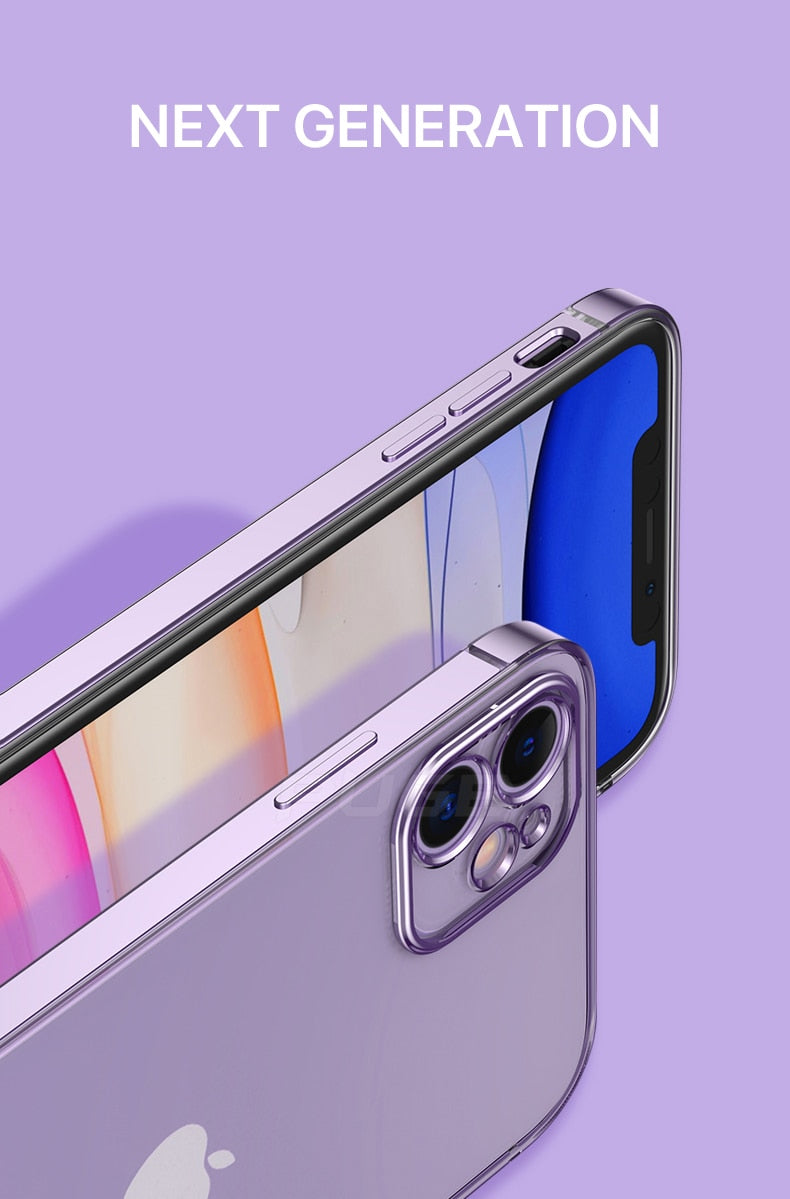 Luxury Plating Square Frame Transparent Case For iPhone 11 12 13 Pro Max Mini X Xr XS SE 2020 7 8 Plus Soft Silicone Clear Cover The Clothing Company Sydney
