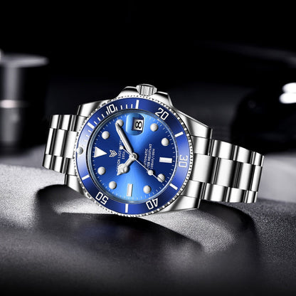 Mens Automatic Mechanical Tourbillon Clock Fashion Sport Diving Watch 100ATM Waterproof Luminous Watches The Clothing Company Sydney