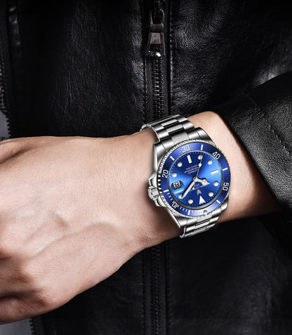 Mens Automatic Mechanical Tourbillon Clock Fashion Sport Diving Watch 100ATM Waterproof Luminous Watches The Clothing Company Sydney