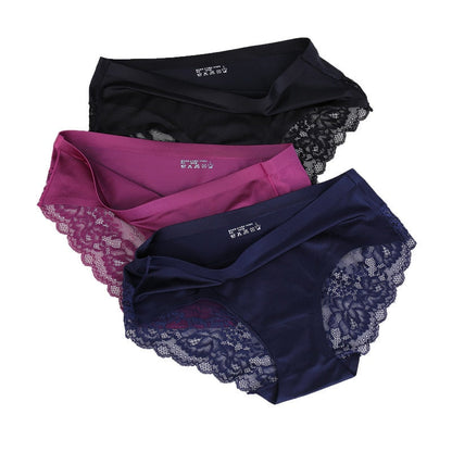 3 pack Women's lingerie Lace Underwear Seamless Panties Brief Ice Silk intimates Underpants Cotton briefs The Clothing Company Sydney