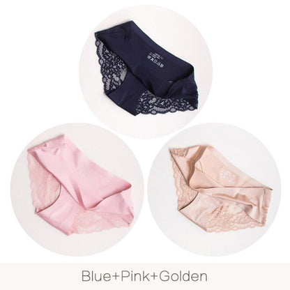 3 pack Women's lingerie Lace Underwear Seamless Panties Brief Ice Silk intimates Underpants Cotton briefs The Clothing Company Sydney