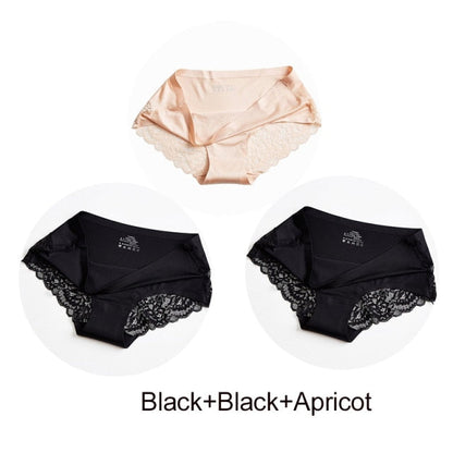 3 pack Women's lingerie Lace Underwear Seamless Panties Brief Ice Silk intimates Underpants Cotton briefs The Clothing Company Sydney