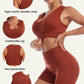 2 Piece Yoga Set Gym Set Workout Seamless Leggings Sports Bra Suit Female Clothing High Waist Shorts Set The Clothing Company Sydney