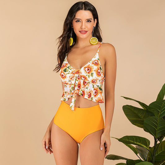 2 Piece High Waist Swimwear Ruffle Swimsuit Vintage Retro Bikini Set Plus Size Bathing Suits Summer Beachwear The Clothing Company Sydney
