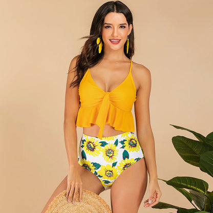 2 Piece High Waist Swimwear Ruffle Swimsuit Vintage Retro Bikini Set Plus Size Bathing Suits Summer Beachwear The Clothing Company Sydney