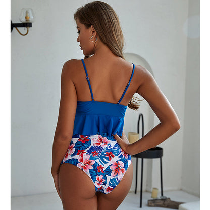 2 Piece High Waist Swimwear Ruffle Swimsuit Vintage Retro Bikini Set Plus Size Bathing Suits Summer Beachwear The Clothing Company Sydney