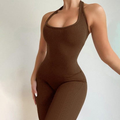 Summer Jumpsuit Streetwear Bodycon Solid Knitted Fitness Jumpsuits Romper Playsuits Overalls For Women The Clothing Company Sydney