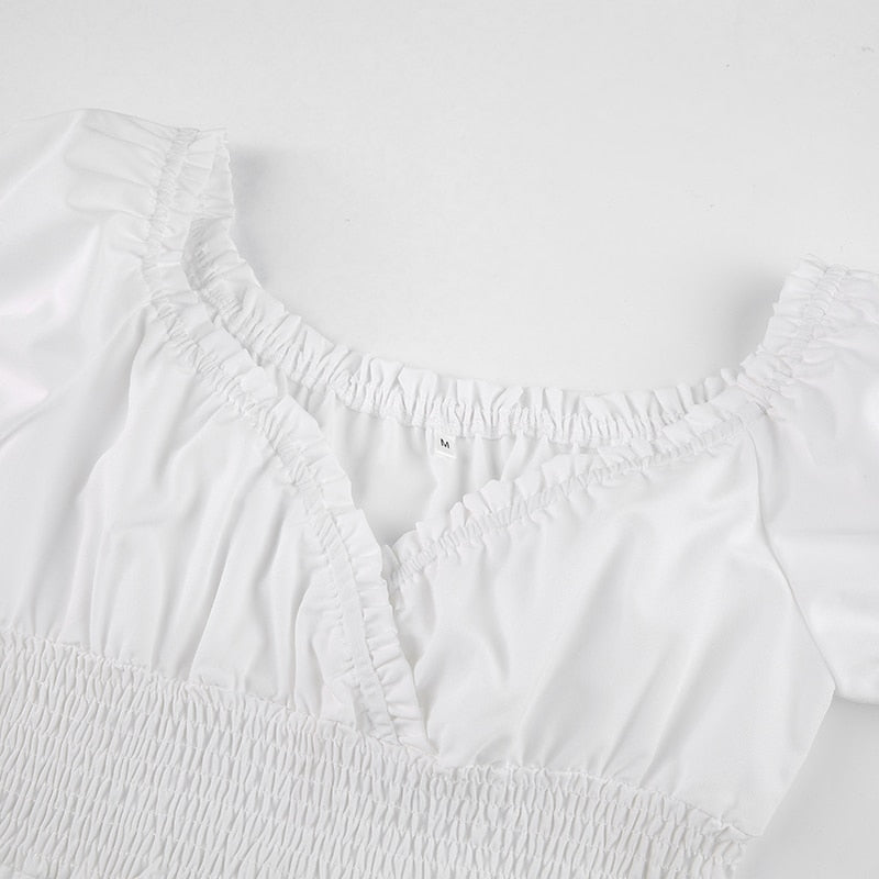 V Neck Fashion Ruched Short Sleeve Summer Causal Dresses A-Line Frills Sundress Mini Dress The Clothing Company Sydney