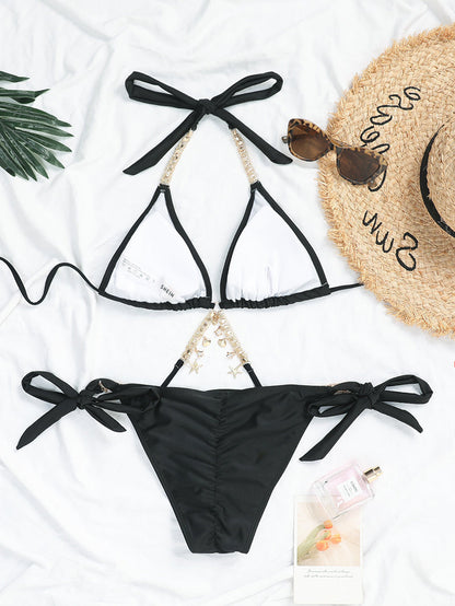 2 Piece Crystal Swimwear Metal Chain Swimsuit Bathing Suit Push Up Bikini The Clothing Company Sydney