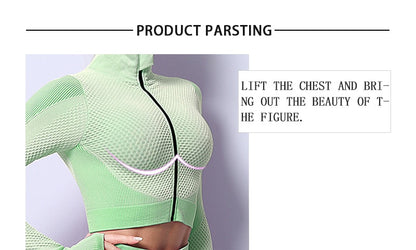 2/3 Piece Seamless Women Yoga Set Workout Sportswear Gym Clothing Fitness Long Sleeve Crop Top High Waist Leggings Sports Suits The Clothing Company Sydney