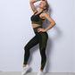 2/3 Piece Seamless Women Yoga Set Workout Sportswear Gym Clothing Fitness Long Sleeve Crop Top High Waist Leggings Sports Suits The Clothing Company Sydney