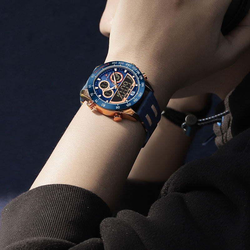 Men's Luxury Brand Digital Military Quartz Wrist Watch Sport Chronograph Silicone Strap Watches The Clothing Company Sydney