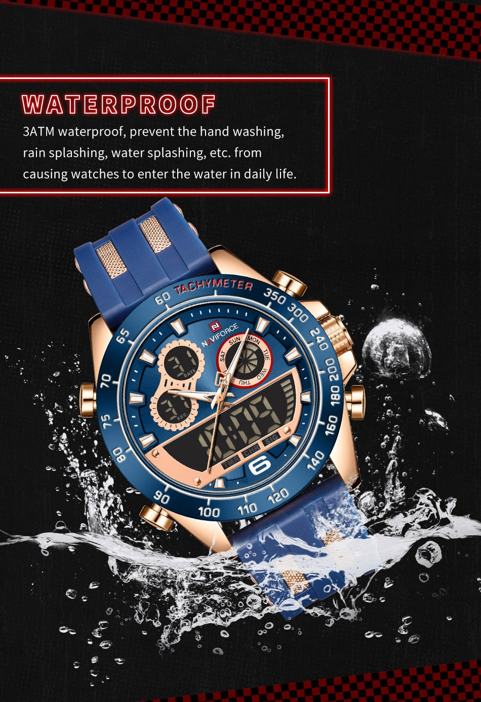 Men's Luxury Brand Digital Military Quartz Wrist Watch Sport Chronograph Silicone Strap Watches The Clothing Company Sydney