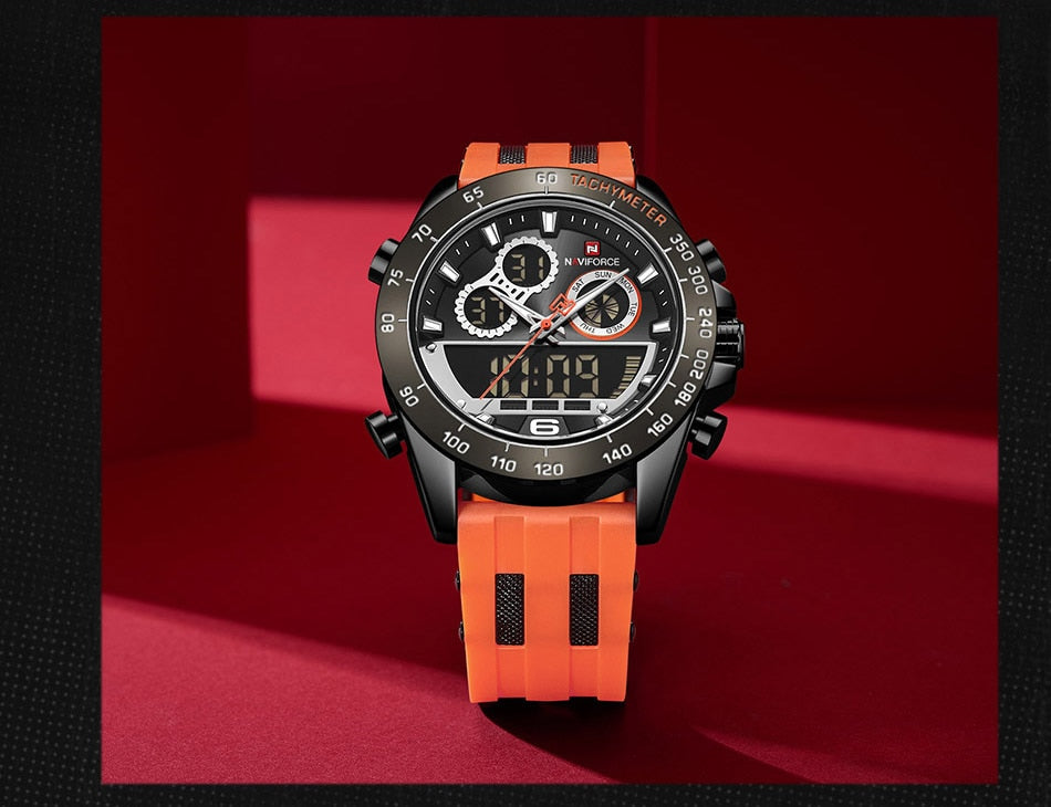 Men's Luxury Brand Digital Military Quartz Wrist Watch Sport Chronograph Silicone Strap Watches The Clothing Company Sydney