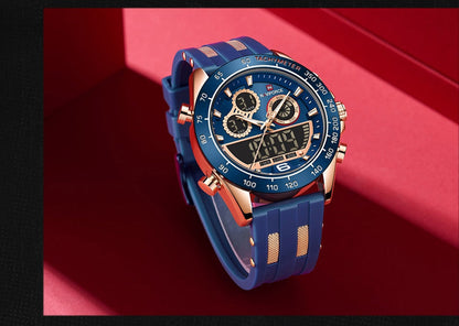 Men's Luxury Brand Digital Military Quartz Wrist Watch Sport Chronograph Silicone Strap Watches The Clothing Company Sydney