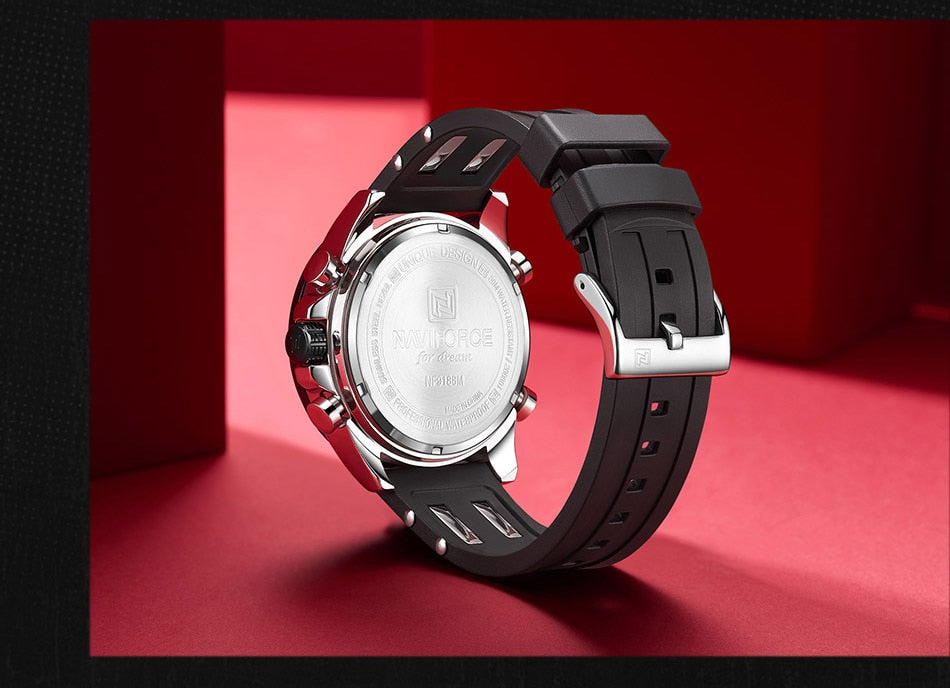 Men's Luxury Brand Digital Military Quartz Wrist Watch Sport Chronograph Silicone Strap Watches The Clothing Company Sydney