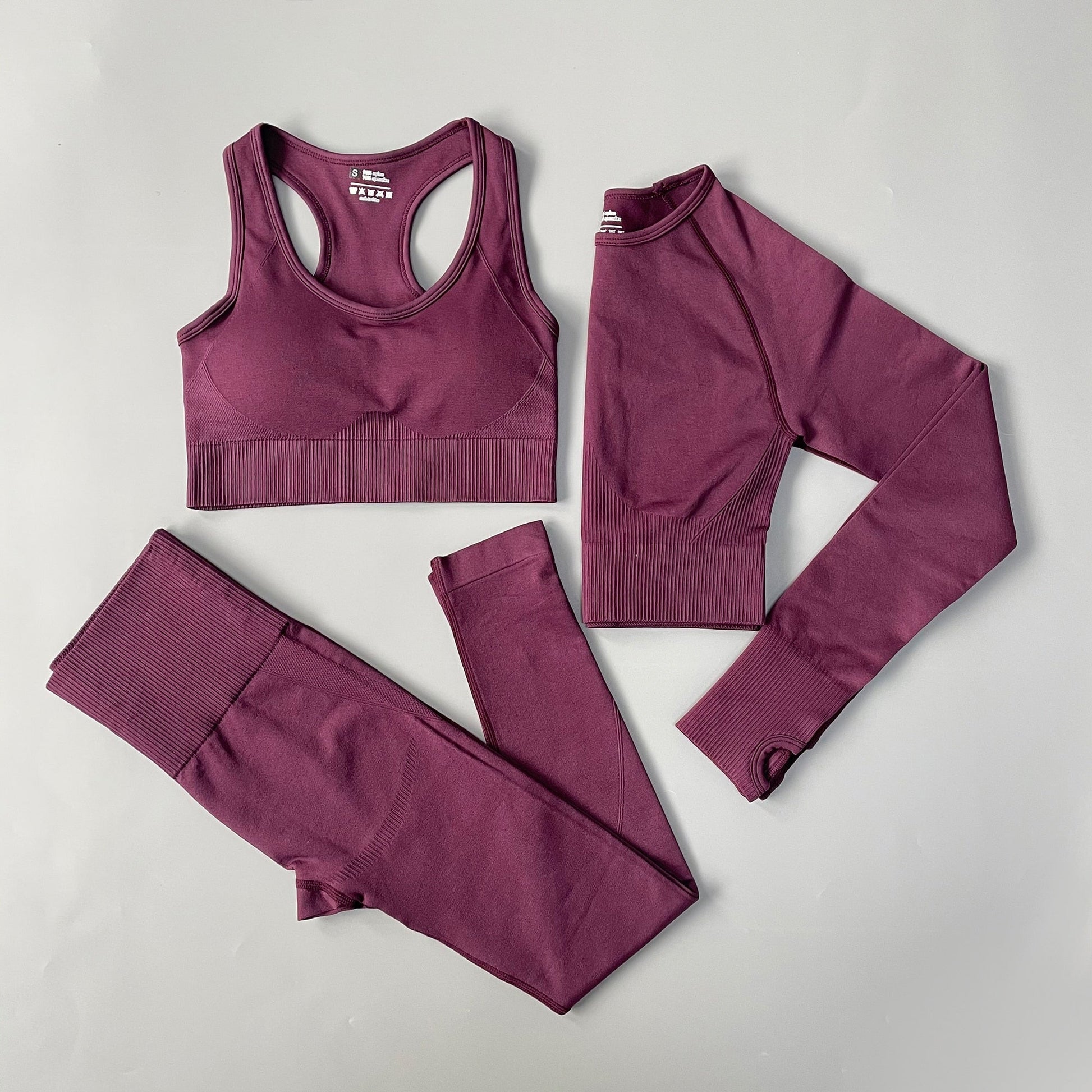 3 Piece Fitness Women Yoga Set Seamless Sportswear workout sport leggings+top+Bra Gym Set Woman Gym Clothing shorts sets 2021 HOT The Clothing Company Sydney
