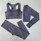 3 Piece Fitness Women Yoga Set Seamless Sportswear workout sport leggings+top+Bra Gym Set Woman Gym Clothing shorts sets 2021 HOT The Clothing Company Sydney
