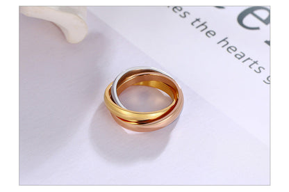 Classic 3 Rounds Ring Sets Women Stainless Steel Wedding Engagement Jewellery The Clothing Company Sydney