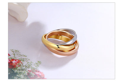 Classic 3 Rounds Ring Sets Women Stainless Steel Wedding Engagement Jewellery The Clothing Company Sydney