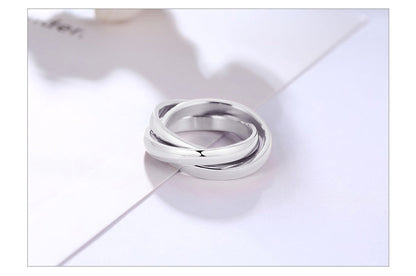 Classic 3 Rounds Ring Sets Women Stainless Steel Wedding Engagement Jewellery The Clothing Company Sydney