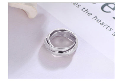 Classic 3 Rounds Ring Sets Women Stainless Steel Wedding Engagement Jewellery The Clothing Company Sydney