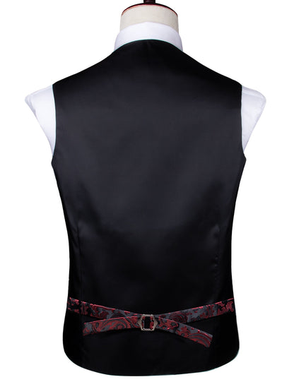 Men's Vests and Tie Business Formal Dresses Slim Vest 4piece Hanky cufflinks for Suit Blue Paisley Waistcoat The Clothing Company Sydney