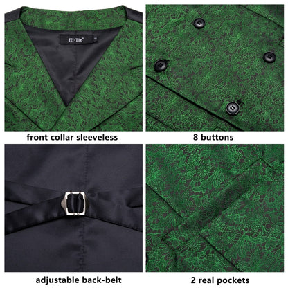 Men's Vests and Tie Business Formal Dresses Slim Vest 4piece Hanky cufflinks for Suit Blue Paisley Waistcoat The Clothing Company Sydney
