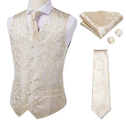 Men's Vests and Tie Business Formal Dresses Slim Vest 4piece Hanky cufflinks for Suit Blue Paisley Waistcoat The Clothing Company Sydney