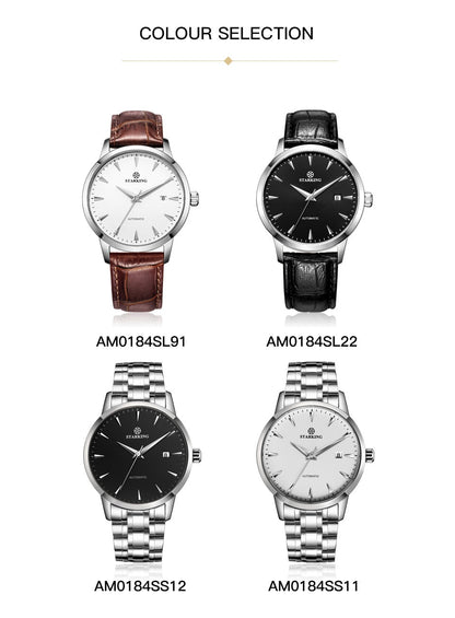 Men's Business Watch 40mm 5Bar Mechanical Watch Simple Sapphire  Ultra Thin Mechanical Watch The Clothing Company Sydney