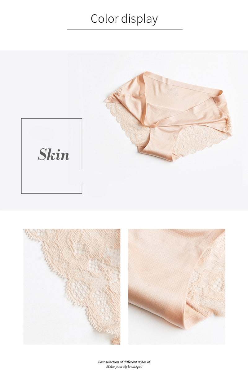 3 Pack Hollow Out Women's Panties Ice Silk Underwear Seamless Solid Sports Briefs Low Waist Underpants Lingerie Set The Clothing Company Sydney