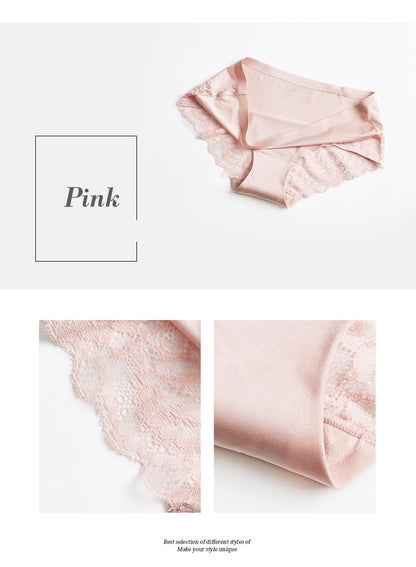 3 Pack Hollow Out Women's Panties Ice Silk Underwear Seamless Solid Sports Briefs Low Waist Underpants Lingerie Set The Clothing Company Sydney