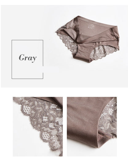 3 Pack Hollow Out Women's Panties Ice Silk Underwear Seamless Solid Sports Briefs Low Waist Underpants Lingerie Set The Clothing Company Sydney