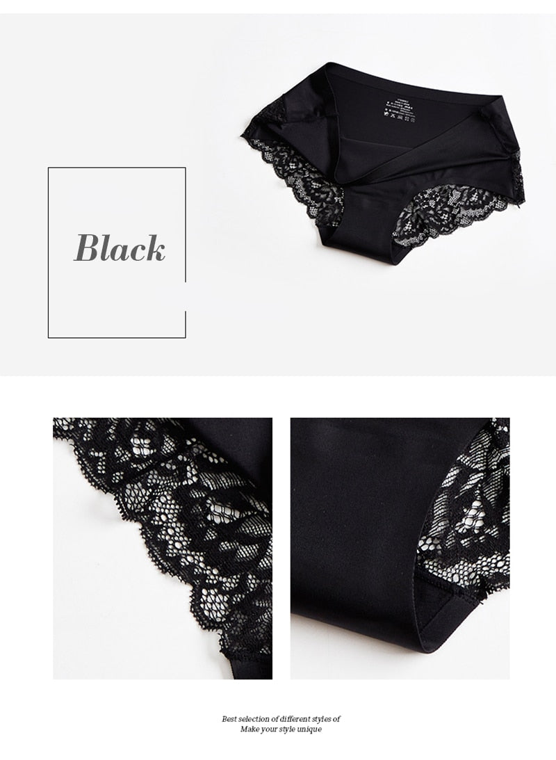 3 Pack Hollow Out Women's Panties Ice Silk Underwear Seamless Solid Sports Briefs Low Waist Underpants Lingerie Set The Clothing Company Sydney