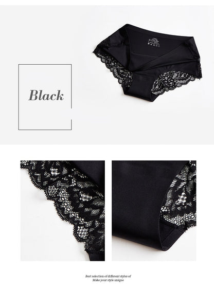 3 Pack Hollow Out Women's Panties Ice Silk Underwear Seamless Solid Sports Briefs Low Waist Underpants Lingerie Set The Clothing Company Sydney