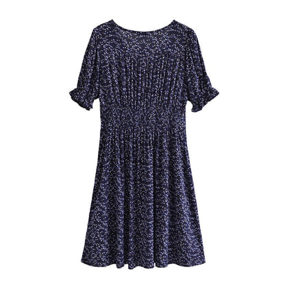 Bohemian Floral Print Mini V Neck Summer Beach Ruffle Short Sleeve A-line Buttons Casual Dress The Clothing Company Sydney