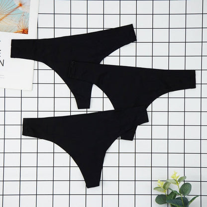 3 pack Seamless Thongs Underwear Panties Ice Silk Sports Intimate Panty G String Underpants The Clothing Company Sydney