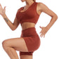 2 Piece Yoga Set Gym Set Workout Seamless Leggings Sports Bra Suit Female Clothing High Waist Shorts Set The Clothing Company Sydney