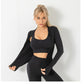 3 Piece Seamless  Women Yoga Sets Ladies Sport Gym suits Wear Running Clothes women Fitness Sport Yoga Suit Keep warm yoga clothing The Clothing Company Sydney